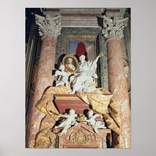 マリア・クレメンティーナ・ソビエスカ記念碑1739 ポスター (正面)