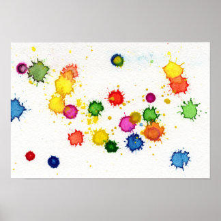 マリア・ツァムジによるオリジナルアート「雨の絵の具」 ポスター