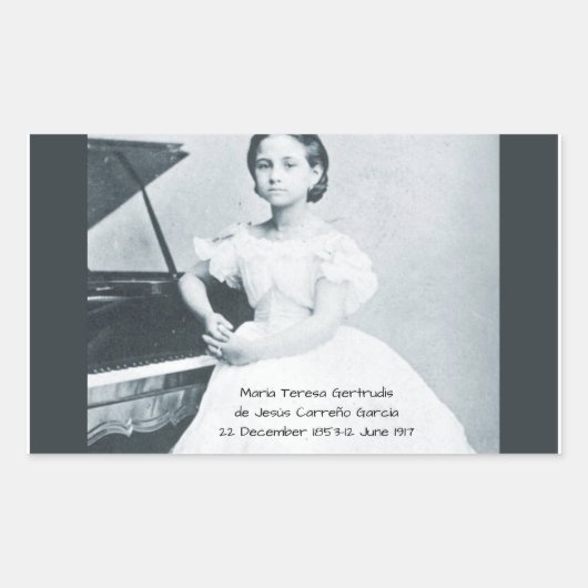マリア・テレサ・ゲルトゥリスデジェスス・カレニョガルシア 長方形シール (正面)