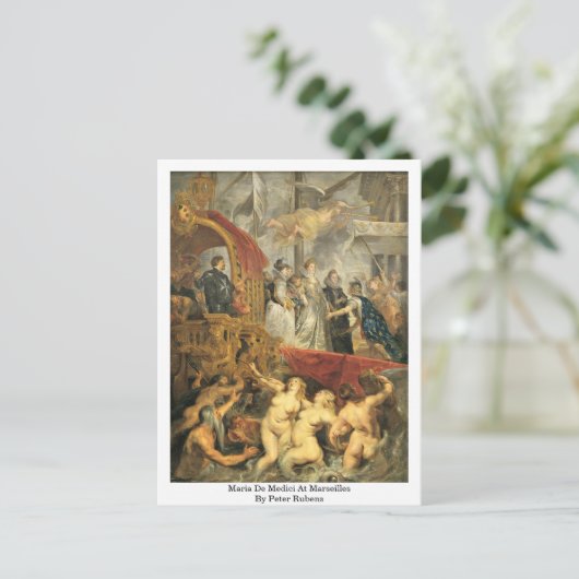 マリア・デ・メディチAtマルセイユby Peter Rubens ポストカード (スタンド正面)