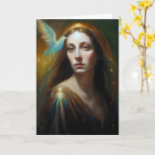 マリア・マグダレネと鳥のゴージャスなすべての行事 カード (黄色い花)