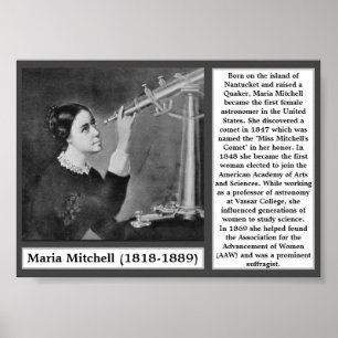 マリア·ミッチェル天文学者選挙権論者科学者 ポスター