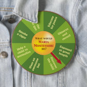 マリア・モンテッソーリは何をしますか。 缶バッジ (インサイチュ)
