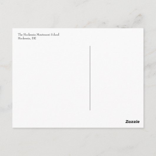 マリア・モンテッソーリ引用文No.1ポストカード ポストカード (裏面)