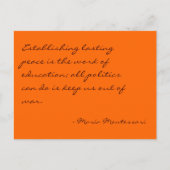 マリア・モンテッソーリ引用文No.3ポストカード ポストカード (正面)