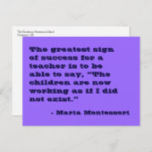 マリア・モンテッソーリ引用文No.5ポストカード ポストカード (正面/裏面)