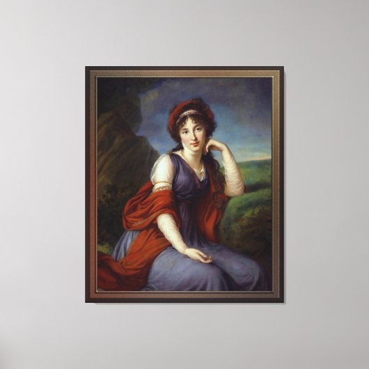 マリア・ラズモブスカヤバイエリザベス – ルイーズ・ル・ブラン キャンバスプリント (正面)