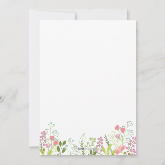 マリア 洗礼 招待状 (裏面)