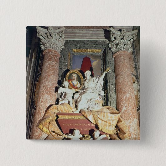 マリアClementina Sobieska 1739年への記念碑 缶バッジ (正面)