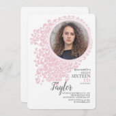 マリアSweet sixteenフォト招待状 招待状 (正面/裏面)