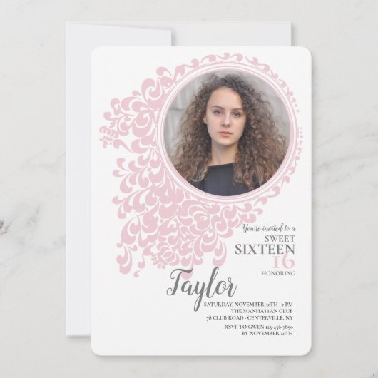 マリアSweet sixteenフォト招待状 招待状 (正面)