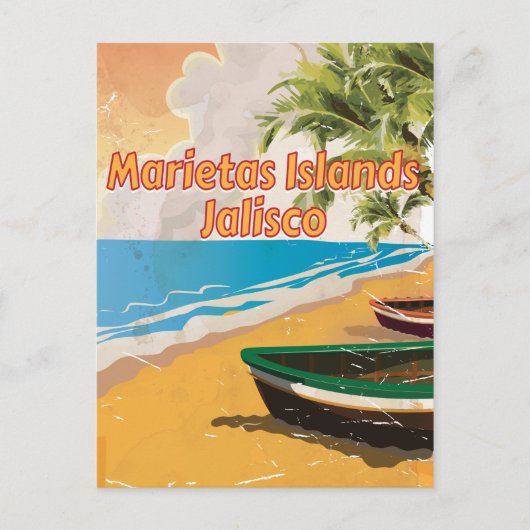 マリエタス諸島 ハリスコ州 ヴィンテージ旅行ポスター ポストカード (正面)