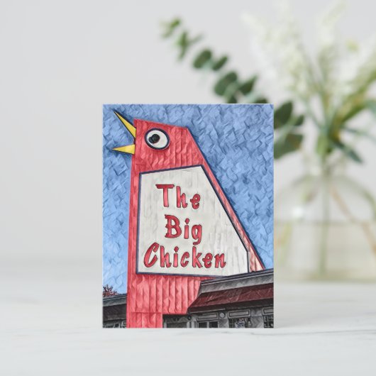 マリエッタジョージアビッグチキン絵画レストラン ポストカード (スタンド正面)