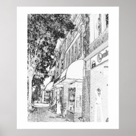 マリエッタスクエアショップズタウンスクエアスモールタウン ポスター