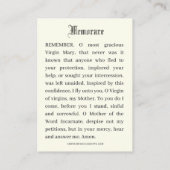 マリエレガントー宗教祈りの言葉 エンクロージャーカード (裏面)