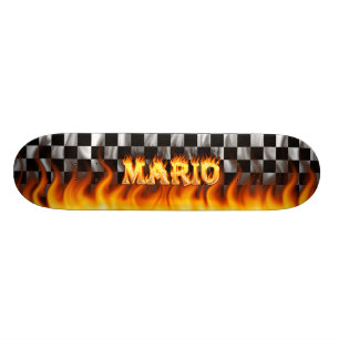 マリオのスケートボードの火および炎の設計 スケートボード