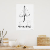 マリオネットの人形マンガキャラクター ポスター (キッチン)