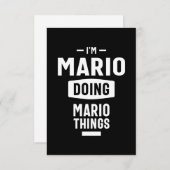 マリオパーソナライズされたネーム誕生日ギフト 出欠カード (正面/裏面)