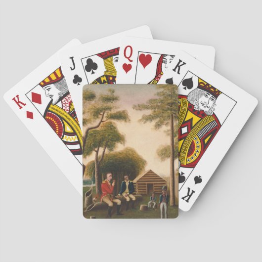 マリオンが英国の将校を祭る トランプ (裏面)