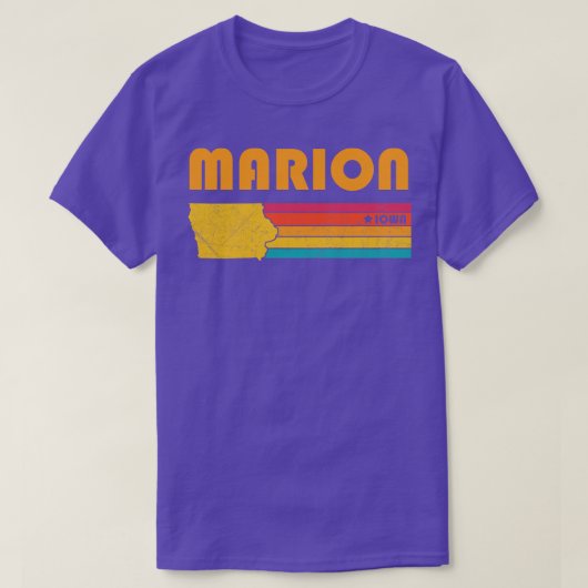 マリオンアイオワヴィンテージ動揺して土産 Tシャツ (デザイン正面)
