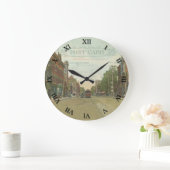 マリオンオハイオ州の郵便はがきの時計-中心St 1908年 ラージ壁時計 (ホーム)