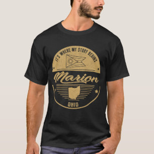 マリオンオハイオ私の話が始まる場所 Tシャツ