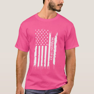 マリオン統一されたオハイオ州動揺して(米国国旗) Tシャツ