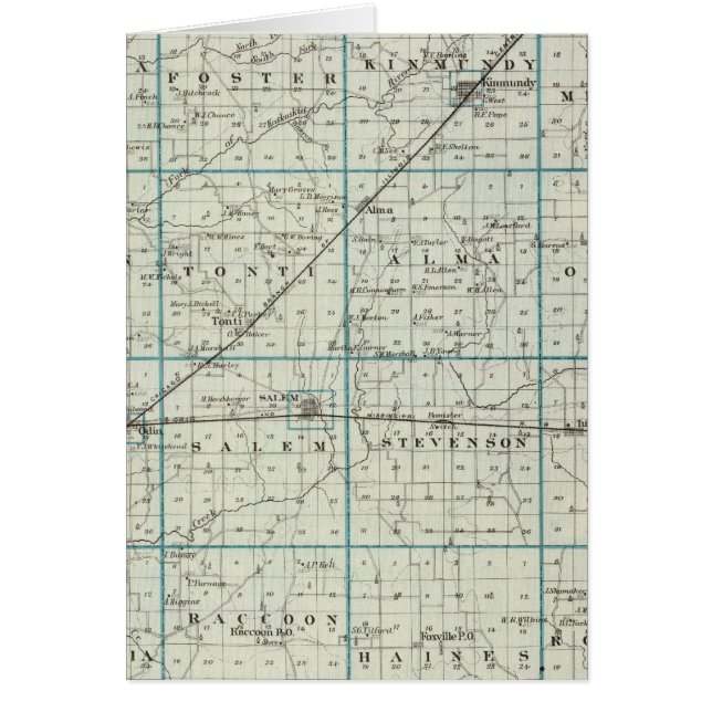 マリオン郡の地図 (正面)