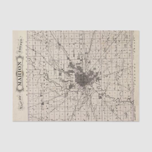 マリオン郡2の地図 薄葉紙 (正面)