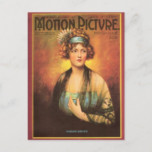 マリオン・デイヴィス 1919年ヴィンテージ肖像画 ポストカード (正面)