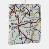 マリオン・マリンズSCヴィンテージマップ セラミックオーナメント (右)