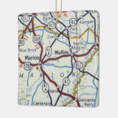 マリオン・マリンズSCヴィンテージマップ セラミックオーナメント (左)