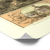 マリオンIAパノラママップ – 1868 ポスター (角)