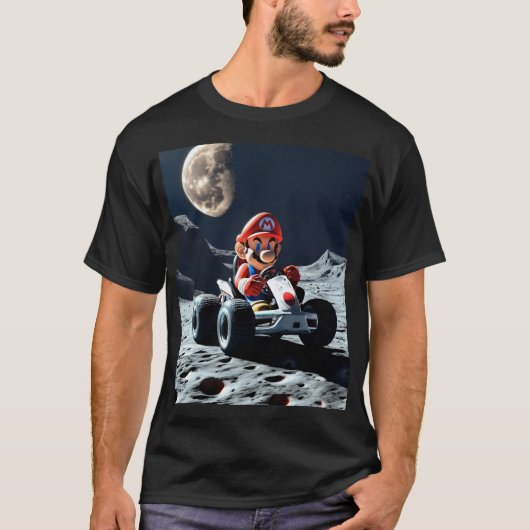 マリオ・カートオンザムーンTシャツ Tシャツ (正面)