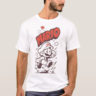 マリオ レトロ ピクセル パイプマン ゲーマー Tシャツ