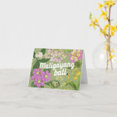 「マリガヤンバティ」(ハッピーバースデー)フィリピノ カード (黄色い花)