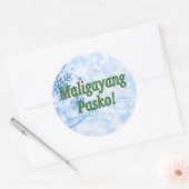 マリガヤン・パスコ！タガログ語のクリスマス ラウンドシール (封筒)