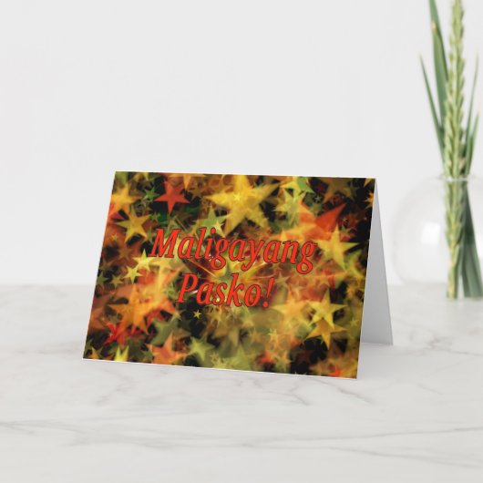 マリガヤン・パスコ！タガログ語rfのメリークリスマス シーズンカード (正面)