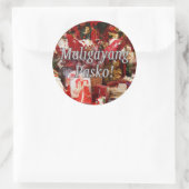 マリガヤン・パスコ!タガログ語wfでクリスマスを祝う ラウンドシール (バッグ)