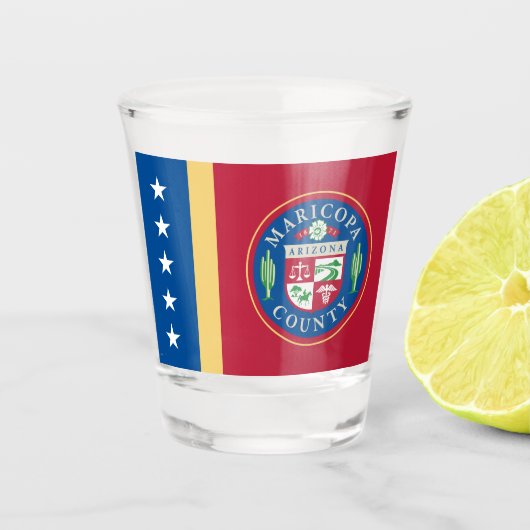 マリコパ州旗（アリゾナ） ショットグラス (正面)