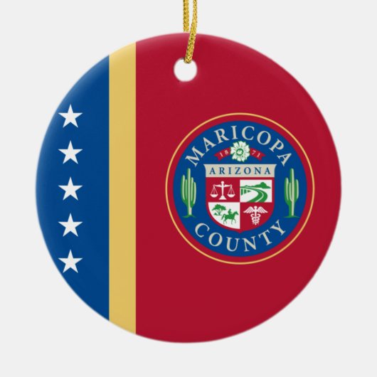 マリコパ州旗（アリゾナ） セラミックオーナメント (正面)