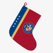 マリコパ州旗(アリゾナ) ラージクリスマスストッキング (正面 (吊り時))