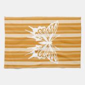 マリゴビクトリアンルストライプと蝶 キッチンタオル (横)