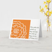 マリゴルド・ヘブラウズ11:1信仰聖書詞章 カード (黄色い花)