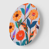 マリゴールドお祝い ラージ壁時計 (傾斜)