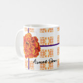 マリゴールドとビー コーヒーマグカップ (正面左)