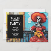 💀マリゴールドと帽子のラ・カラベラ 招待状 (正面)