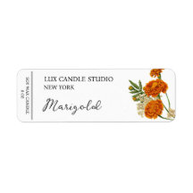 マリゴールドのキャンドルラベル