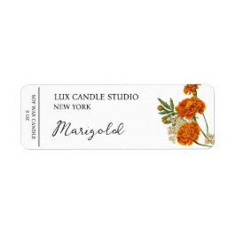 マリゴールドのキャンドルラベル ラベル