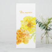 マリゴールドのスタイル結婚化された芸術のディナーメニュー メニュー (スタンド正面)